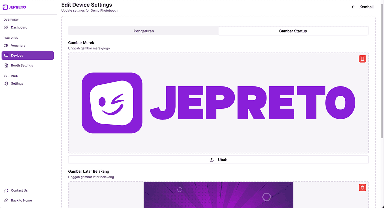 Custom Background & Logo